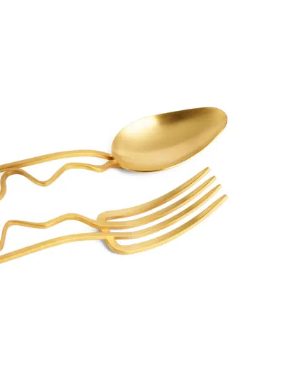 L'objet Spirale Serving Set (set Of Two) In Gold