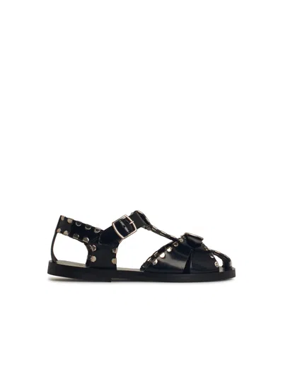 Shop Bally 'pasely' Black Lear Sandals