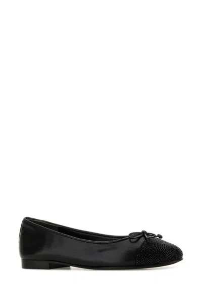 Tory Burch Cap-toe Bow Embellished Ballet Flats