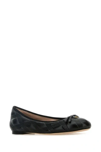 Valentino Garavani Quiltie Ballerina 67 In Quilted Nappa Leather Woman Black 37 In Black