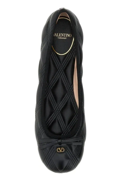 Valentino Garavani Quiltie Ballerina 67 In Quilted Nappa Leather Woman Black 37 In Black