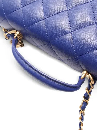 Pre-owned Chanel 2021s Matelassé Chain Shoulder Bag In Blue