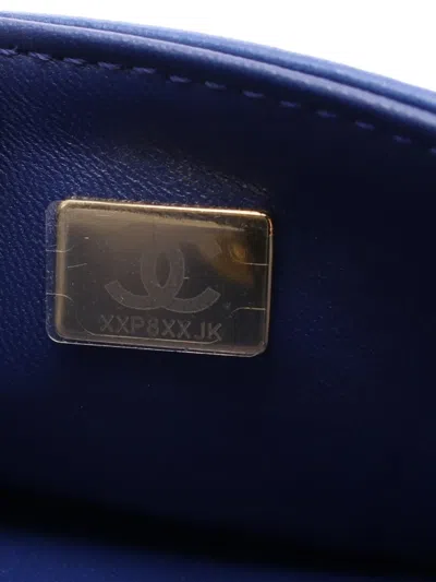 Pre-owned Chanel 2021s Matelassé Chain Shoulder Bag In Blue