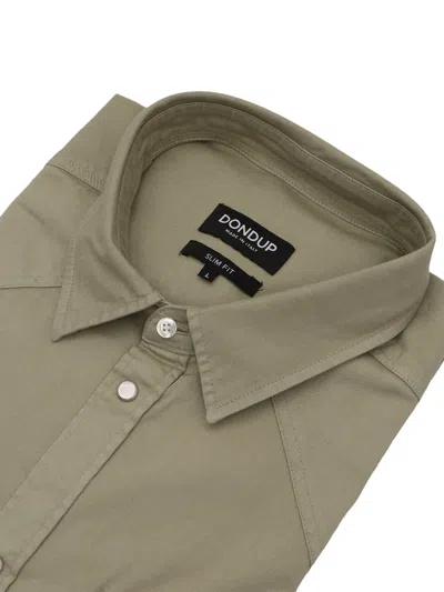 Dondup Slim Fit Button-down Shirt In Green