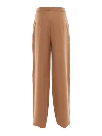Max Mara Womens Camel Stelvio Sequin-embellished Mid-rise Wide-leg Woven Trousers In Brown