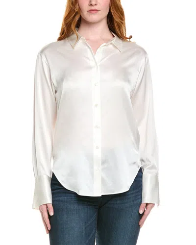 Frame Denim The Standard Silk-blend Shirt In White