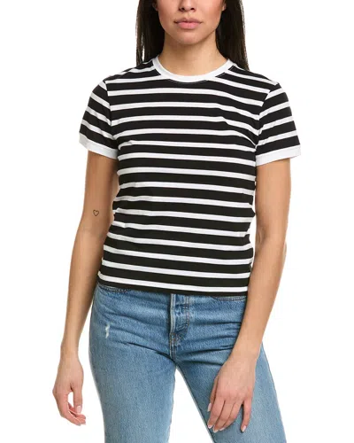 Frame Stripe Pima Cotton Baby Tee In Black