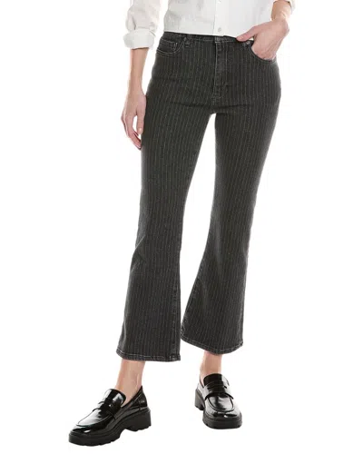 Frame Denim Le Crop Mini Charcoal Pinstripe Bootcut Jean In Grey