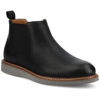 Vance Co. Vance Mens Salter Medium And Wide Width Plain Toe Casual Chelsea Boot In Black