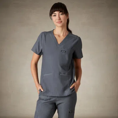 Members Only Cordoba 5-pocket Scrub Top In Pink