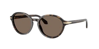 Giorgio Armani Round-frame Sunglasses In Brown