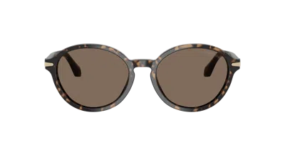 Giorgio Armani Round-frame Sunglasses In Brown