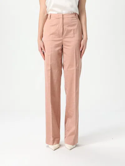Pinko Pantalon Évasé En Cady Technique In Pink