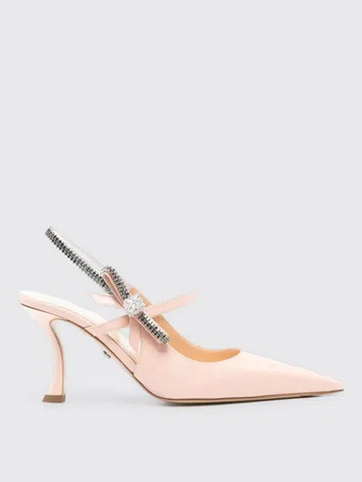 Mach&mach Mach & Mach Women Crystal Cuba Nude Patent Leather Slingback 85mm In Nude