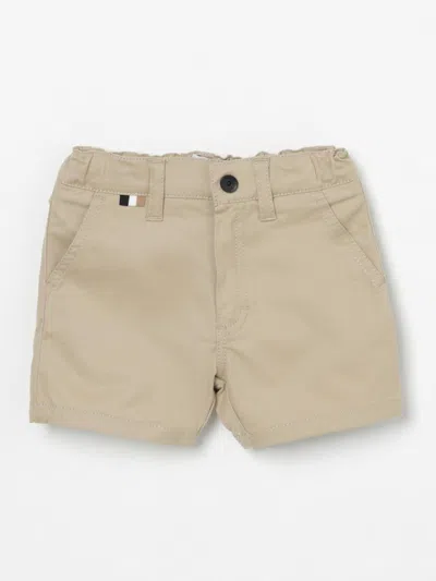 Hugo Boss Shorts Boss Kids Color Beige In Blue