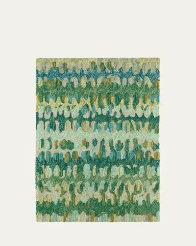 Annie Selke Paint Chip Moss Micro-hooked Rug, 6' X 9' In Moss