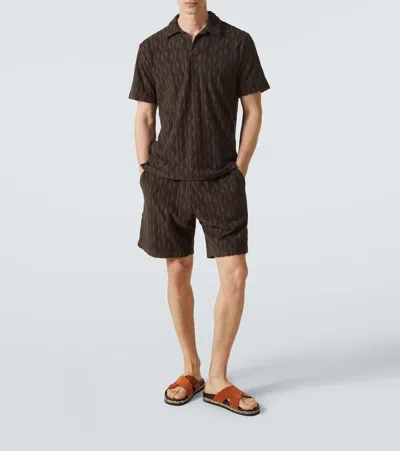 Frescobol Carioca Suede Sandals In Orange