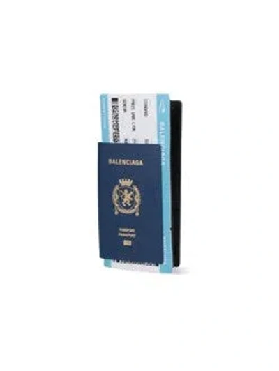 Balenciaga Long Wallet Passport In Blue