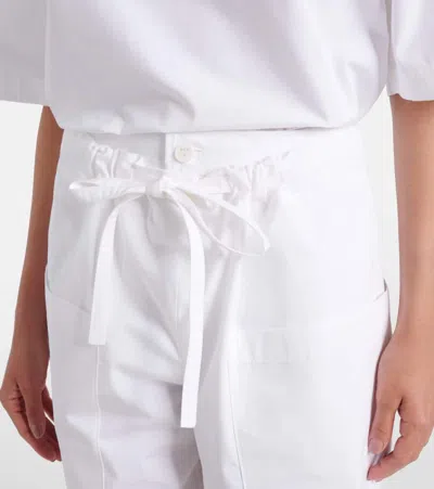 Tod's Pants In Poplin With Drawstring In White