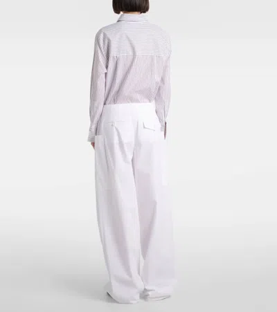 Tod's Pants In Poplin With Drawstring In White