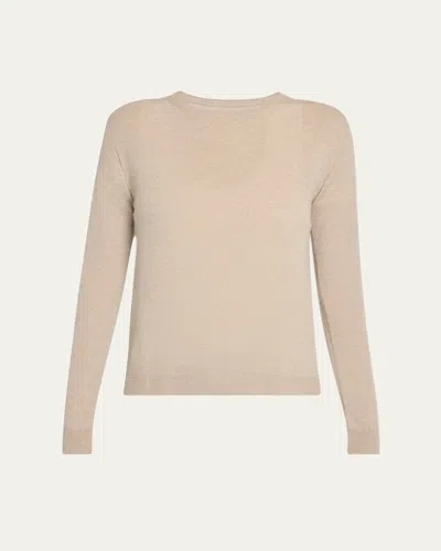 The Row Jazor Cashmere Top In Beige Melange