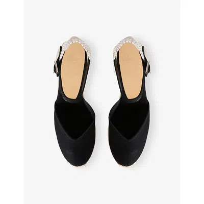 Castaã±er Womens Castaner Chiara Lace-up Cotton-canvas Espadrilles In Black