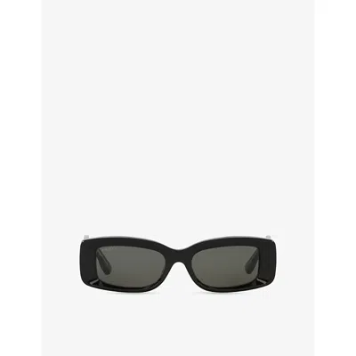 Gucci Womens Black Gg1528s Square-frame Acetate Sunglasses In Green