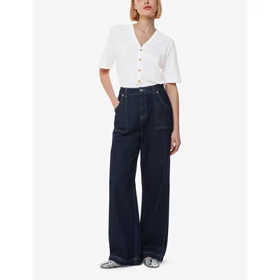 Whistles Aubrie Button Through Top In White