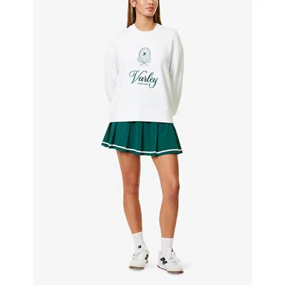 Varley Rasco Namesake Stretch-jersey Sweatshirt In White