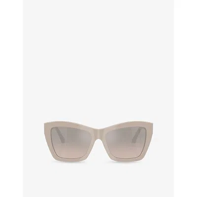 Jimmy Choo Womens Jc5031 Cat-eye-frame Acetate Sunglasses Grey In Neutral