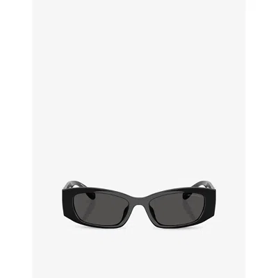 Michael Kors Womens Mk2243u Rhodes Rectangle-frame Acetate Sunglasses Black