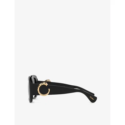 Cartier Oversize-frame Sunglasses In Black