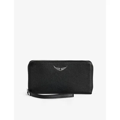 Zadig & Voltaire Womens Black Compagnon Leather Wallet In Black