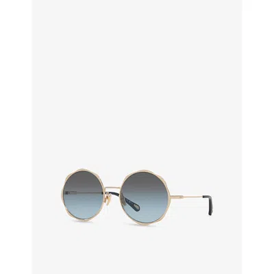 Chloé Womens Ch0230s Round-frame Metal Sunglasses Gold
