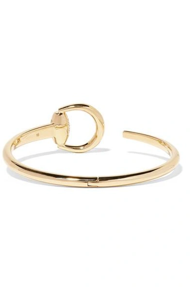 Shop Gucci 18-karat Gold Diamond Bracelet