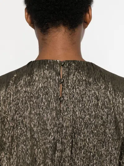 Chloé Lamé Silk Blend Mini Dress In Black