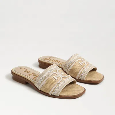Sam Edelman Stevie Slide Sandal Natural Multi Basket Weave In Beige