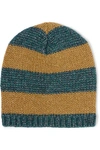 GUCCI Metallic striped knitted beanie