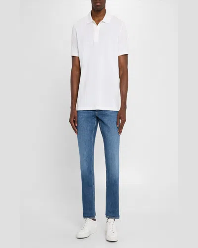 Theory Beryl Raffi Regular Fit Jeans In Mid Blue In Mid Blue