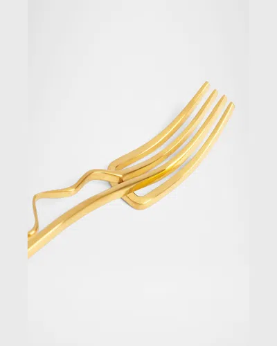 L'objet Spirale Cocktail Forks, Set Of 4 In Gold