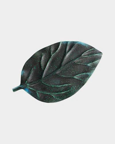 L'objet Cenote Large Leaf Platter In Green
