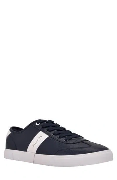 Tommy Hilfiger Men's Pandora Lace Up Low Top Sneakers In Navy/white