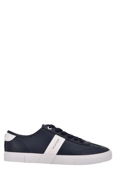 Tommy Hilfiger Men's Pandora Lace Up Low Top Sneakers In Navy/white