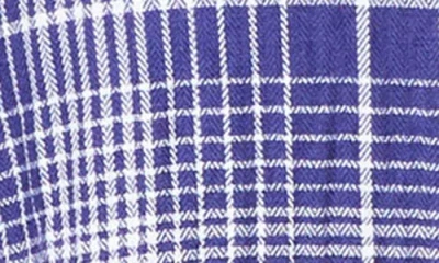 Foxcroft Rhea Plaid Easy Care Button-up Shirt In Indigo