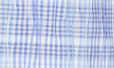 Foxcroft Germaine Plaid Non-iron Button-up Tunic Shirt In Iris Bloom