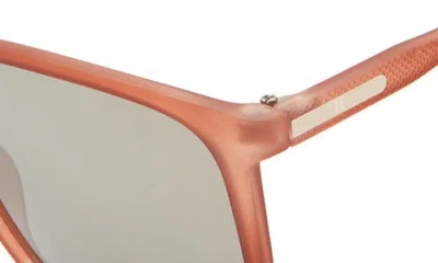 Hurley 55mm Polarized Square Sunglasses In Almond Brown