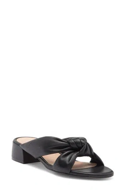 Stuart Weitzman Playa 35 Knot Slide Sandal In Black