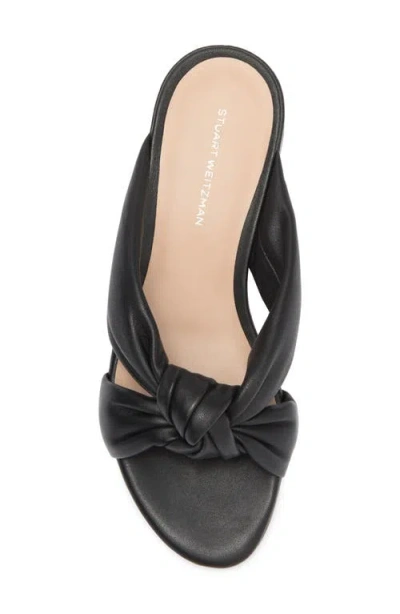 Stuart Weitzman Playa 35 Knot Slide Sandal In Black