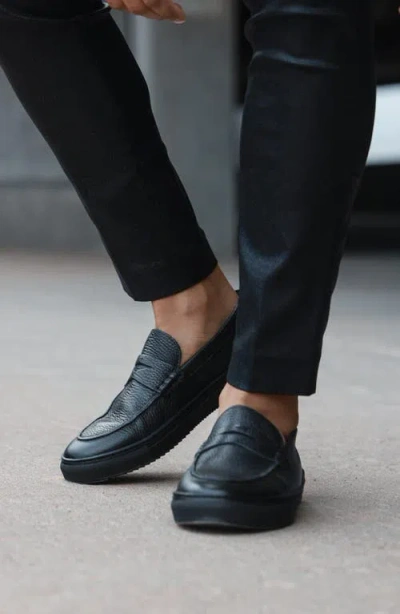 Gernie 22s Penny Loafer Sneaker In Black Garda