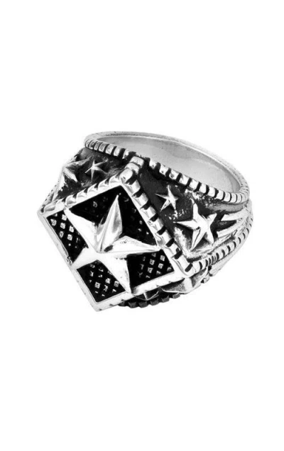 King Baby Studio Diamond Star Ring In Silver